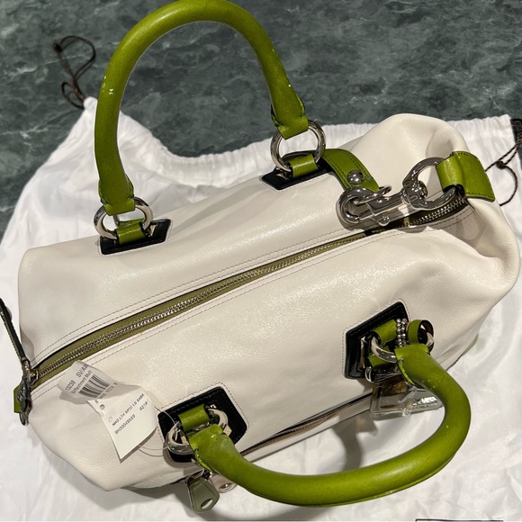 Coach Madison Sabrina Spectator Large Leather Shopper Satchel Hobo NWT Parchment - Picture 10 of 16